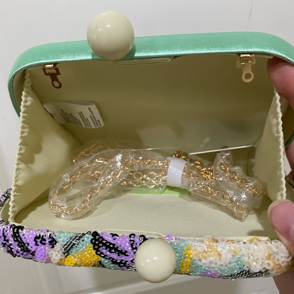 NWT Ryder Sequin Floral Minaudière Evening Bag - Picture 5 of 7